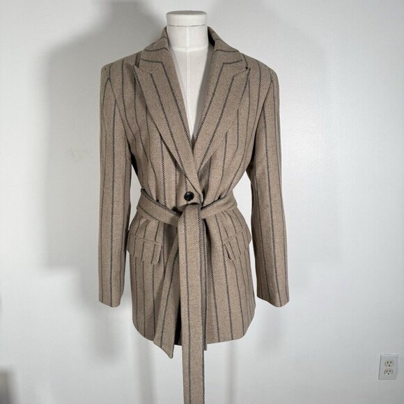 Madewell Jackets & Blazers - Madewell Bedford Oversized Blazer Wool Blend Striped 8